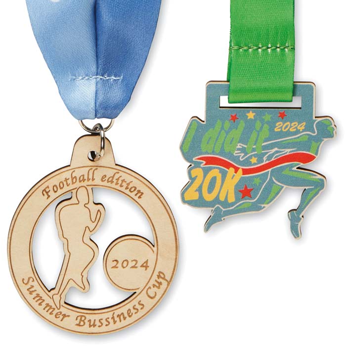 Houten medailles